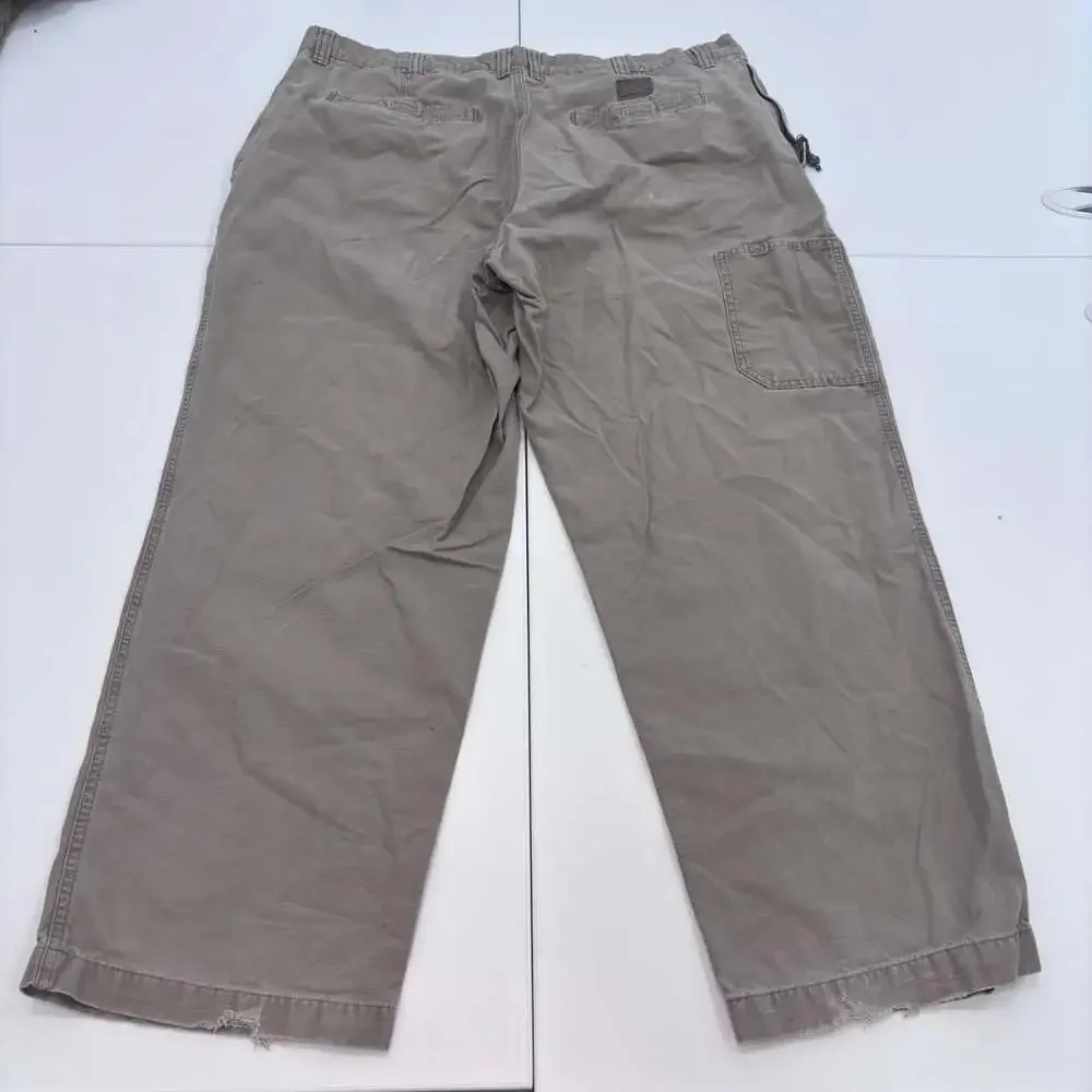 Columbia Sportswear Canvas Cargo Pants Distressed Tan 42x30